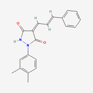 1-(3,4-dimethylphenyl)-4-(3-phenyl-2-propen-1-ylidene)-3,5-pyrazolidinedione