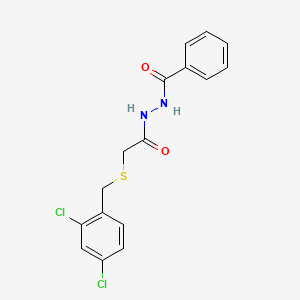 N'-{2-[(2,4-dichlorobenzyl)thio]acetyl}benzohydrazide