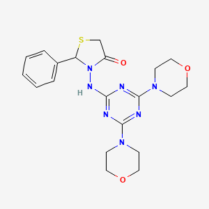 3-[(4,6-di-4-morpholinyl-1,3,5-triazin-2-yl)amino]-2-phenyl-1,3-thiazolidin-4-one