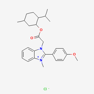 1-{2-[(2-isopropyl-5-methylcyclohexyl)oxy]-2-oxoethyl}-2-(4-methoxyphenyl)-3-methyl-1H-3,1-benzimidazol-3-ium chloride