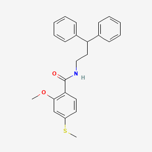 N-(3,3-diphenylpropyl)-2-methoxy-4-(methylthio)benzamide