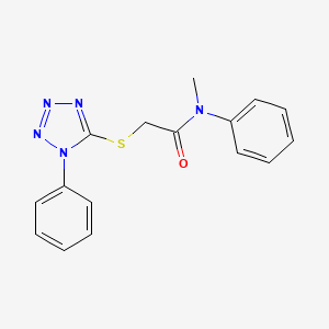 N-methyl-N-phenyl-2-[(1-phenyl-1H-tetrazol-5-yl)thio]acetamide