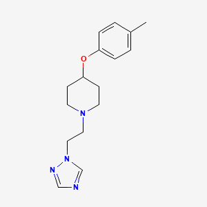 4-(4-methylphenoxy)-1-[2-(1H-1,2,4-triazol-1-yl)ethyl]piperidine trifluoroacetate
