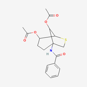 1-(benzoylamino)-6-thiabicyclo[3.2.1]octane-4,8-diyl diacetate