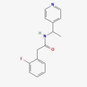 2-(2-fluorophenyl)-N-[1-(4-pyridinyl)ethyl]acetamide