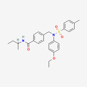 molecular formula C27H32N2O4S B5214558 N-butan-2-yl-4-[(4-ethoxy-N-(4-methylphenyl)sulfonylanilino)methyl]benzamide 