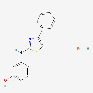 molecular formula C15H13BrN2OS B5214657 3-[(4-phenyl-1,3-thiazol-2-yl)amino]phenol;hydrobromide 