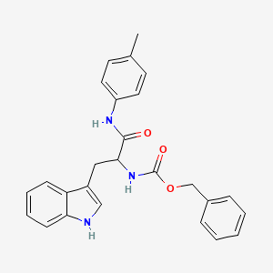 molecular formula C26H25N3O3 B5214715 benzyl N-[3-(1H-indol-3-yl)-1-(4-methylanilino)-1-oxopropan-2-yl]carbamate 