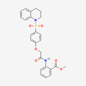 molecular formula C25H24N2O6S B5214725 methyl 2-[[2-[4-(3,4-dihydro-2H-quinolin-1-ylsulfonyl)phenoxy]acetyl]amino]benzoate 