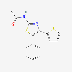 molecular formula C15H12N2OS2 B5214834 N-(5-phenyl-4-thiophen-2-yl-1,3-thiazol-2-yl)acetamide 