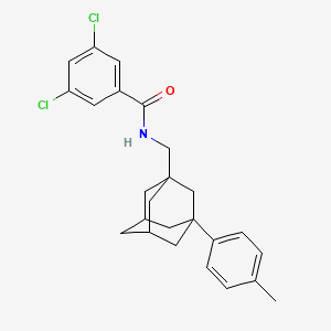molecular formula C25H27Cl2NO B5214880 3,5-dichloro-N-[[3-(4-methylphenyl)-1-adamantyl]methyl]benzamide 