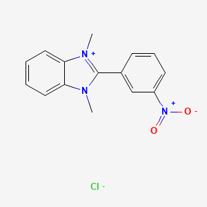 molecular formula C15H14ClN3O2 B5215053 1,3-Dimethyl-2-(3-nitrophenyl)benzimidazol-3-ium;chloride 