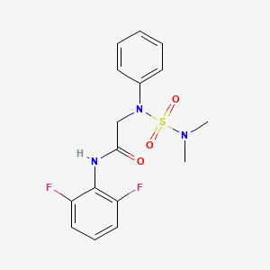 molecular formula C16H17F2N3O3S B5215081 N-(2,6-DIFLUOROPHENYL)-2-[(DIMETHYLSULFAMOYL)(PHENYL)AMINO]ACETAMIDE 