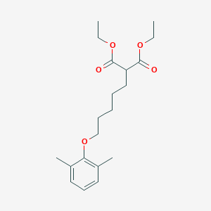 molecular formula C20H30O5 B5215322 Diethyl 2-[5-(2,6-dimethylphenoxy)pentyl]propanedioate 