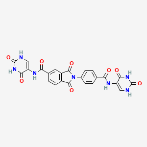 molecular formula C24H15N7O8 B5215394 N-(2,4-dioxo-1,2,3,4-tetrahydropyrimidin-5-yl)-2-{4-[(2,4-dioxo-1,2,3,4-tetrahydropyrimidin-5-yl)carbamoyl]phenyl}-1,3-dioxo-2,3-dihydro-1H-isoindole-5-carboxamide 