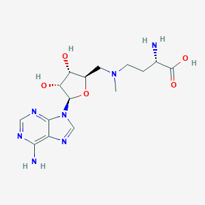 molecular formula C15H23N7O5 B052154 N(4)-腺苷-N(4)-甲基-2,4-二氨基丁酸 CAS No. 111770-79-7