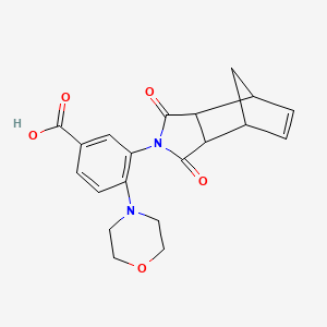 molecular formula C20H20N2O5 B5215565 3-(1,3-DIOXO-1,3,3A,4,7,7A-HEXAHYDRO-2H-4,7-METHANOISOINDOL-2-YL)-4-(4-MORPHOLINYL)BENZOIC ACID 