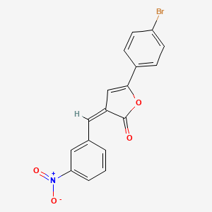 molecular formula C17H10BrNO4 B5215580 (3Z)-5-(4-bromophenyl)-3-[(3-nitrophenyl)methylidene]furan-2-one 