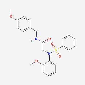 molecular formula C23H24N2O5S B5215709 N-(4-methoxybenzyl)-N~2~-(2-methoxyphenyl)-N~2~-(phenylsulfonyl)glycinamide 