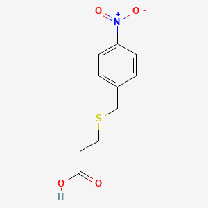 molecular formula C10H11NO4S B5215853 propanoic acid, 3-[[(4-nitrophenyl)methyl]thio]- CAS No. 7597-44-6