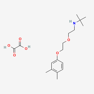 molecular formula C18H29NO6 B5215869 N-[2-[2-(3,4-dimethylphenoxy)ethoxy]ethyl]-2-methylpropan-2-amine;oxalic acid 