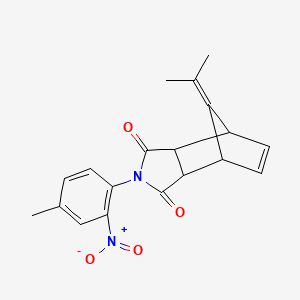 molecular formula C19H18N2O4 B5215918 2-(4-methyl-2-nitrophenyl)-8-(propan-2-ylidene)-3a,4,7,7a-tetrahydro-1H-4,7-methanoisoindole-1,3(2H)-dione 