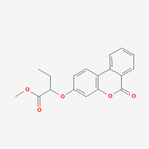 molecular formula C18H16O5 B5216063 METHYL 2-({6-OXO-6H-BENZO[C]CHROMEN-3-YL}OXY)BUTANOATE 