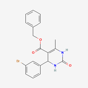 molecular formula C19H17BrN2O3 B5216261 Benzyl 4-(3-bromophenyl)-6-methyl-2-oxo-1,2,3,4-tetrahydropyrimidine-5-carboxylate 