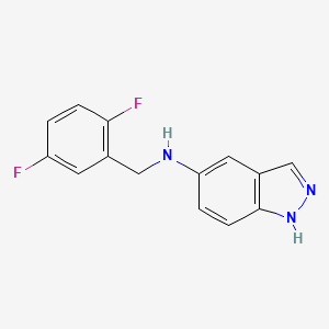 molecular formula C14H11F2N3 B5216492 N-[(2,5-difluorophenyl)methyl]-1H-indazol-5-amine 