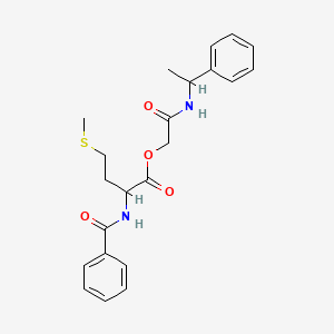 molecular formula C22H26N2O4S B5216640 [2-Oxo-2-(1-phenylethylamino)ethyl] 2-benzamido-4-methylsulfanylbutanoate 