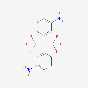 molecular formula C17H16F6N2 B052167 2,2-Bis(3-amino-4-methylphenyl)hexafluoropropane CAS No. 116325-74-7