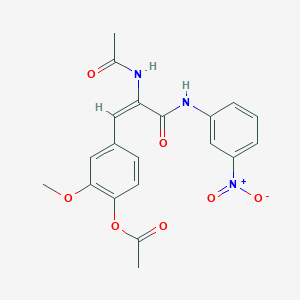 molecular formula C20H19N3O7 B5216748 [4-[(E)-2-acetamido-3-(3-nitroanilino)-3-oxoprop-1-enyl]-2-methoxyphenyl] acetate 