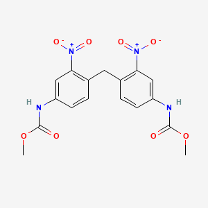 molecular formula C17H16N4O8 B5216867 methyl N-[4-[[4-(methoxycarbonylamino)-2-nitrophenyl]methyl]-3-nitrophenyl]carbamate 