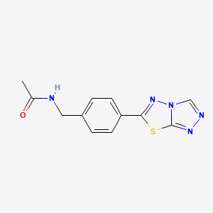 molecular formula C12H11N5OS B5216907 N-[(4-{[1,2,4]Triazolo[3,4-b][1,3,4]thiadiazol-6-yl}phenyl)methyl]acetamide 
