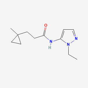 molecular formula C12H19N3O B5216912 N-(2-ethylpyrazol-3-yl)-3-(1-methylcyclopropyl)propanamide 