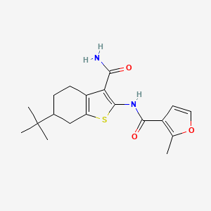 molecular formula C19H24N2O3S B5216995 N-(6-tert-butyl-3-carbamoyl-4,5,6,7-tetrahydro-1-benzothiophen-2-yl)-2-methylfuran-3-carboxamide 