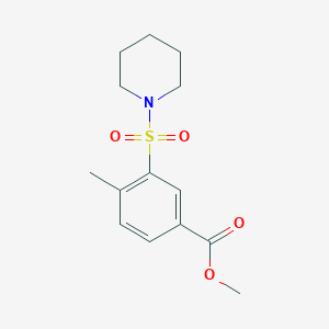 molecular formula C14H19NO4S B5217042 Methyl 4-methyl-3-piperidin-1-ylsulfonylbenzoate 