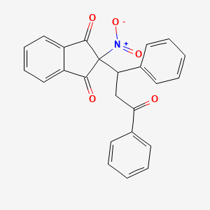 molecular formula C24H17NO5 B5217134 2-nitro-2-(3-oxo-1,3-diphenylpropyl)indene-1,3-dione 