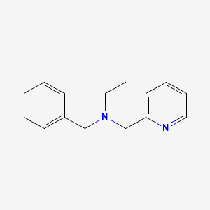 molecular formula C15H18N2 B5217140 N-benzyl-N-(pyridin-2-ylmethyl)ethanamine 