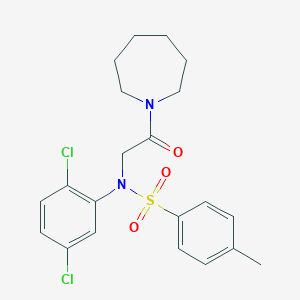 molecular formula C21H24Cl2N2O3S B5217162 N-[2-(azepan-1-yl)-2-oxoethyl]-N-(2,5-dichlorophenyl)-4-methylbenzenesulfonamide 