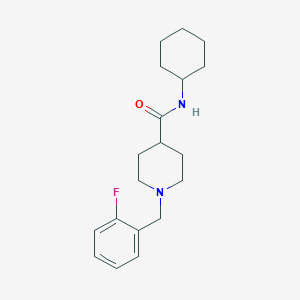 molecular formula C19H27FN2O B5217273 N-cyclohexyl-1-(2-fluorobenzyl)piperidine-4-carboxamide 