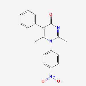 molecular formula C18H15N3O3 B5217281 2,6-Dimethyl-1-(4-nitrophenyl)-5-phenyl-1 h-pyrimidin-4-one 