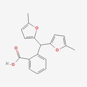 molecular formula C18H16O4 B5217404 2-[Bis(5-methylfuran-2-yl)methyl]benzoic acid CAS No. 352540-52-4