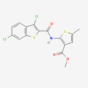 molecular formula C16H11Cl2NO3S2 B5217477 Methyl 2-[(3,6-dichloro-1-benzothiophene-2-carbonyl)amino]-5-methylthiophene-3-carboxylate CAS No. 6131-30-2