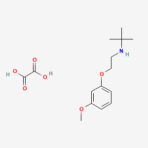 molecular formula C15H23NO6 B5217771 N-[2-(3-methoxyphenoxy)ethyl]-2-methylpropan-2-amine;oxalic acid 