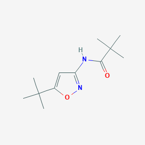 molecular formula C12H20N2O2 B5217794 N-(5-tert-butyl-1,2-oxazol-3-yl)-2,2-dimethylpropanamide CAS No. 55809-29-5
