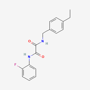 molecular formula C17H17FN2O2 B5217795 N-[(4-ethylphenyl)methyl]-N'-(2-fluorophenyl)oxamide 