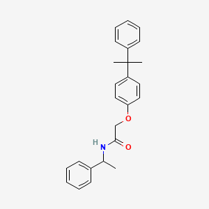 molecular formula C25H27NO2 B5218027 N-(1-phenylethyl)-2-[4-(2-phenylpropan-2-yl)phenoxy]acetamide 