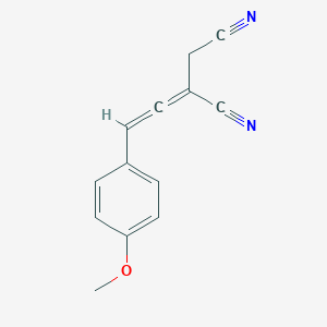 molecular formula C13H10N2O B052181 Butanedinitrile, ((4-methoxyphenyl)methylene)methylene-, (Z)- CAS No. 125210-89-1