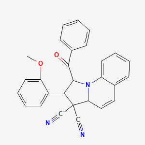 molecular formula C28H21N3O2 B5218218 1-benzoyl-2-(2-methoxyphenyl)-2,3a-dihydro-1H-pyrrolo[1,2-a]quinoline-3,3-dicarbonitrile 